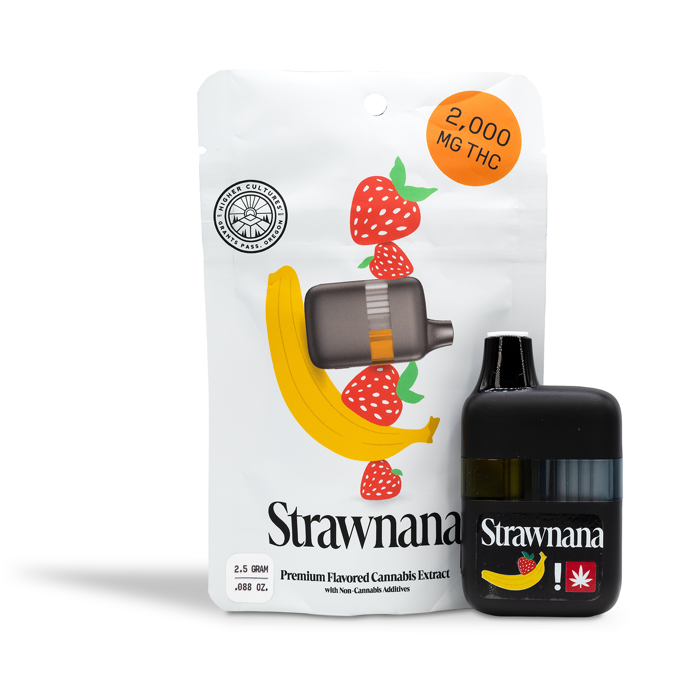 Photograph of product: Higher Cultures - Strawnana Flavored Disposable Pod