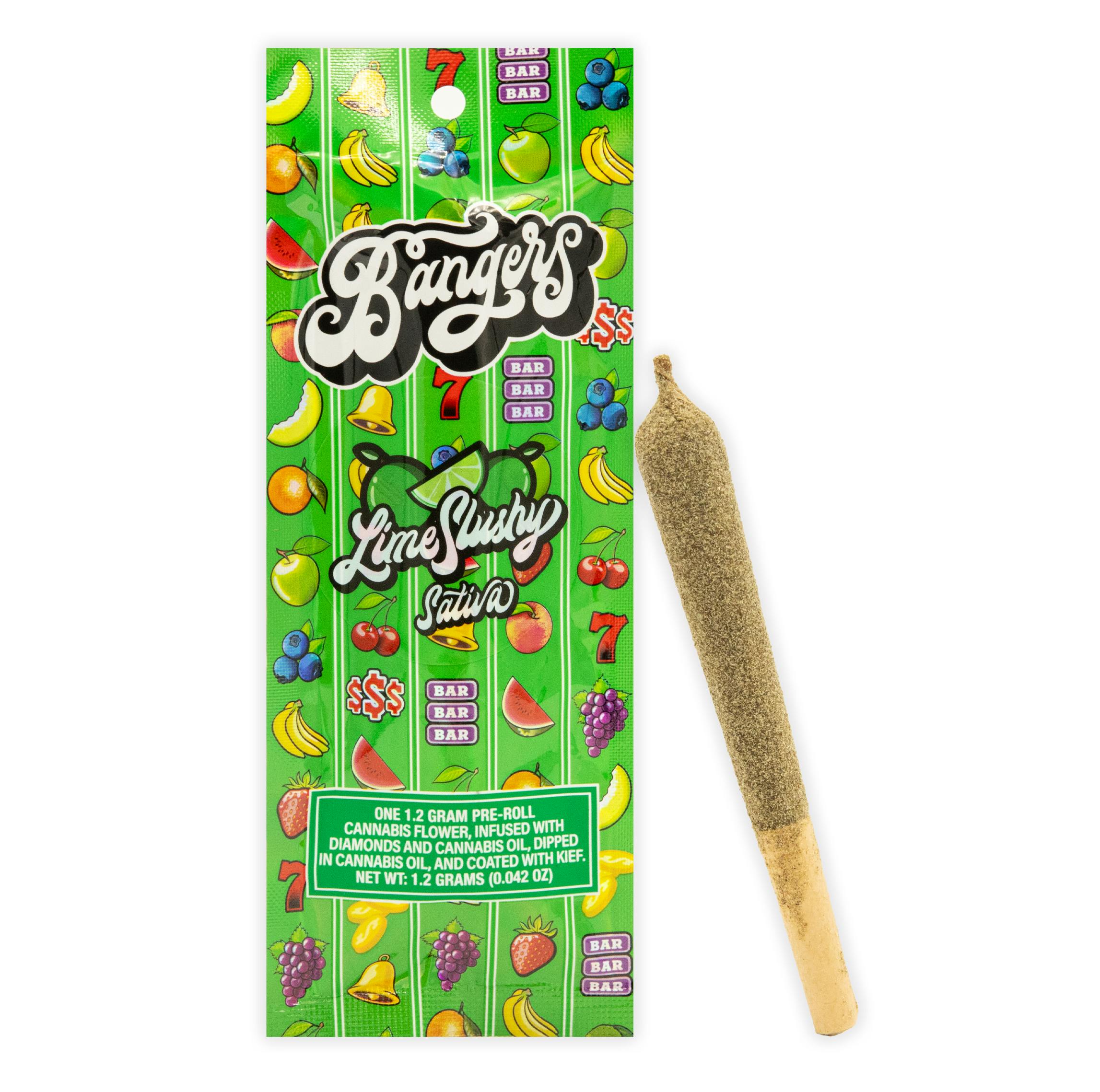 Photograph of product: LIME SLUSHY INFUSED PRE-ROLL [1.2G]