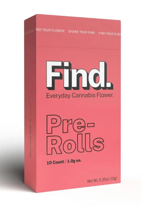 Photograph of product: FIND | GHOST FROST | PRE-ROLLS | 10G(10PK)