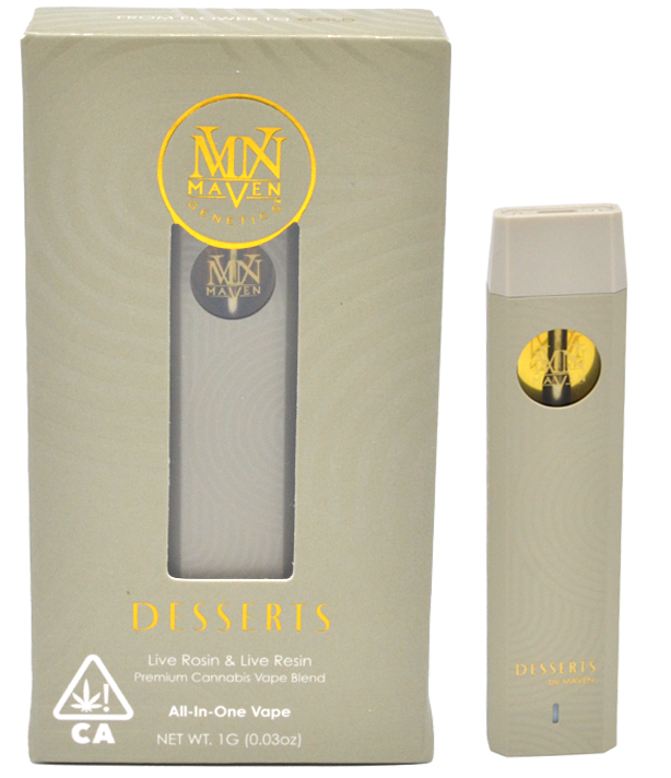 Photograph of product: Alchemy By Maven Genetics | Desserts Rosin/Resin Blend | 1G AIO