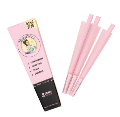Photograph of product: Blazy Susan King Size Pink Paper Cones (3 PACK)