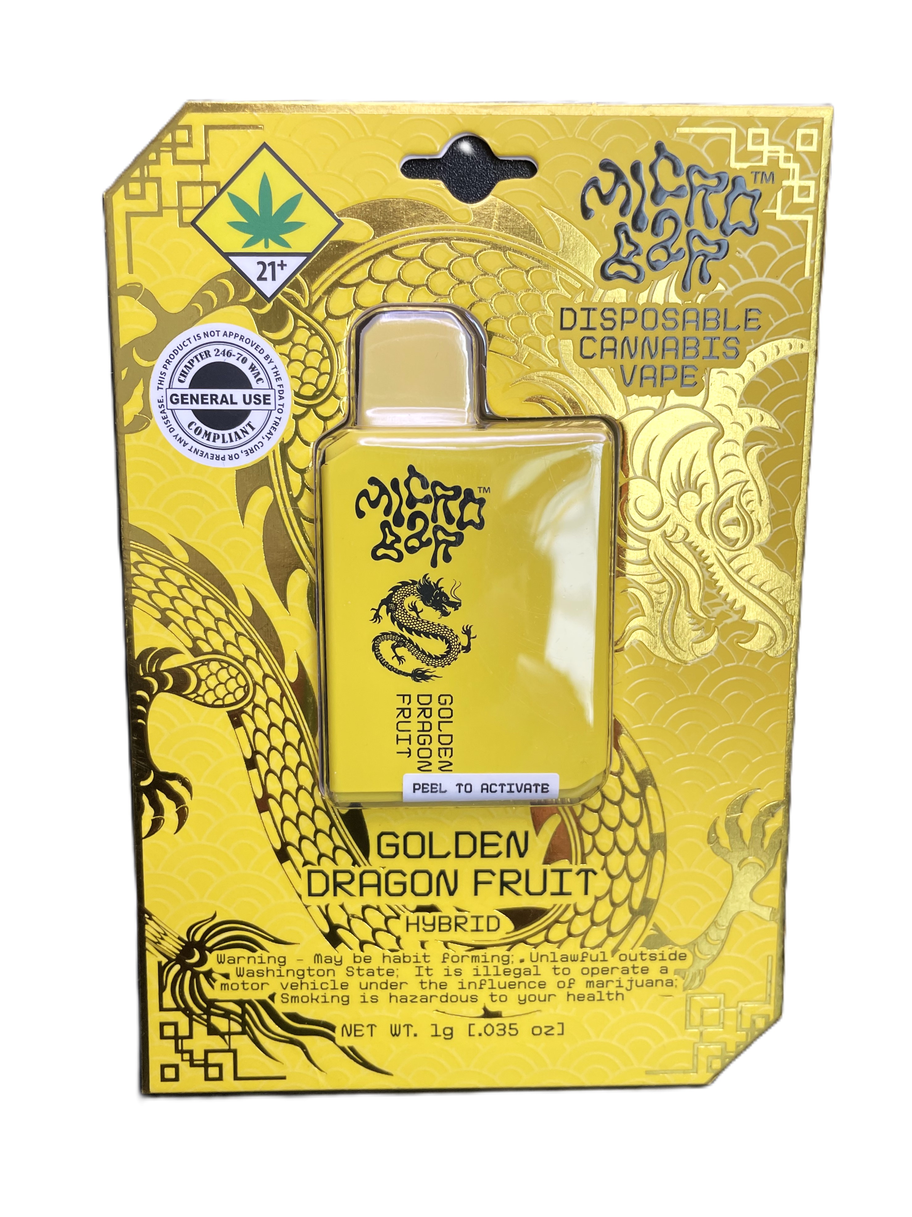 Photograph of product: DOH Micro Bar - Disposable Vape: Golden Dragon Fruit