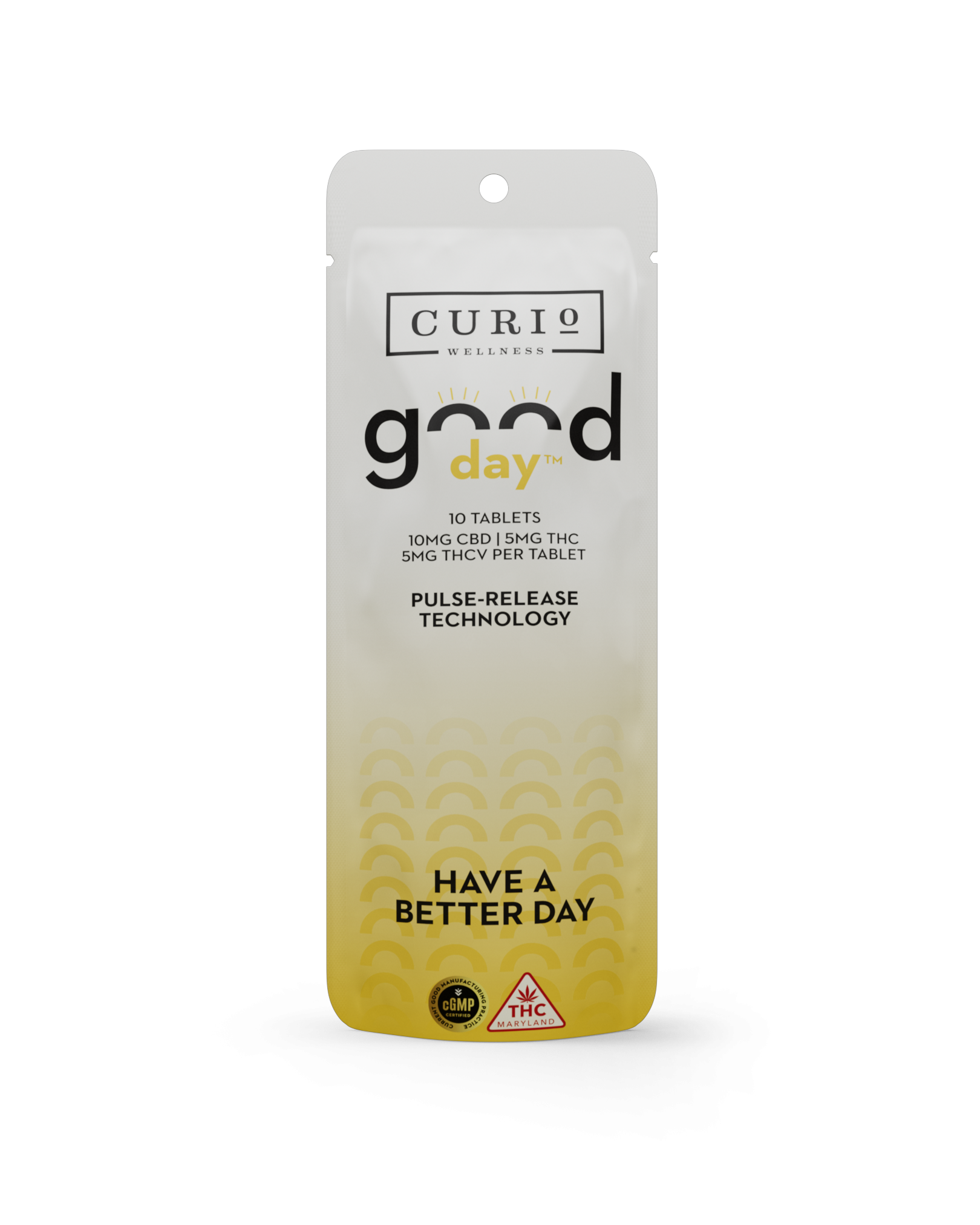 Photograph of product: Curio | 100mg | Edibles | Tablets | 2:1:1 CBD:TH-oui:TH-ouiV | Good Day