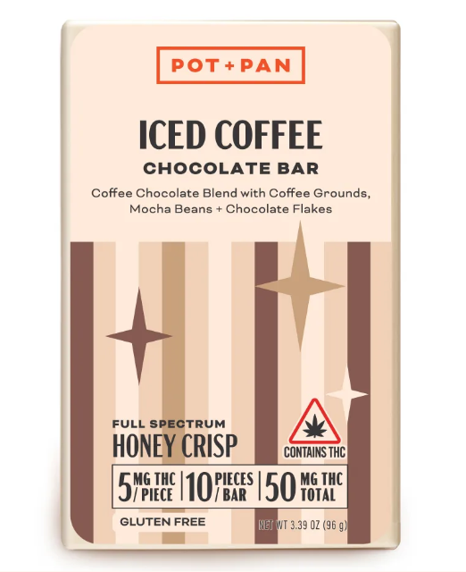 Photograph of product: P+P | Iced Coffee Chocolate Bar | 50MG Total