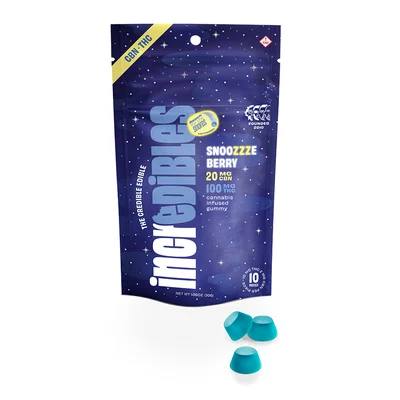 Photograph of product: SnooZZZier Berry 2:1:1 TH-oui:CBN:CBG - 100mg (20pc)