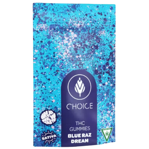 Photograph of product: Choice Blue Raz Dream Oui'd Soft Chews 200mg TH-oui