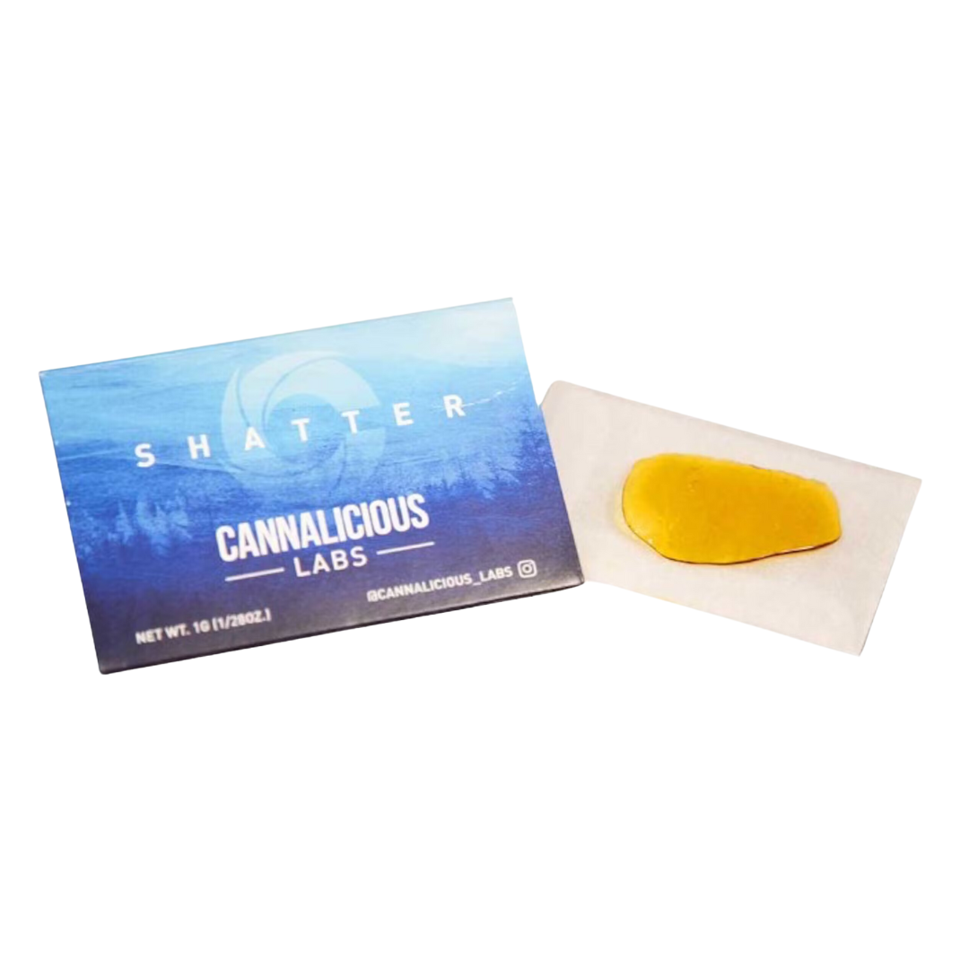 Photograph of product: Cannalicious Labs | Orange Cookies Shatter | 1g