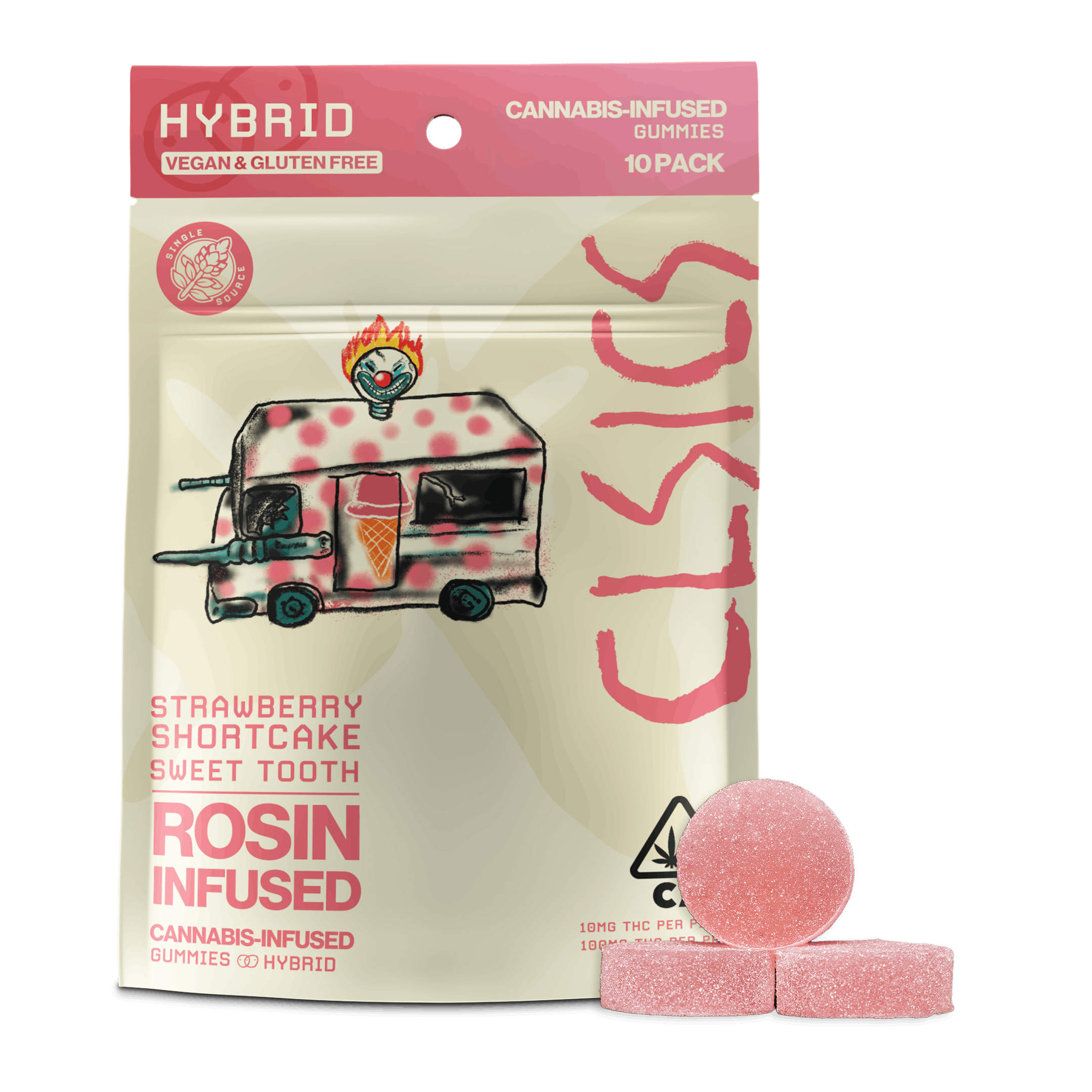 Photograph of product: Clsics | Sweet Tooth Live Rosin Gummies 10 Pack | 100mg