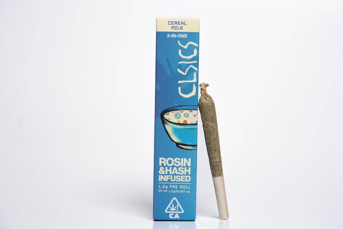 Photograph of product: CLSICS - Cereal Milk TRIFECTA au chocolat/Rosin Infused Preroll - 1.2g