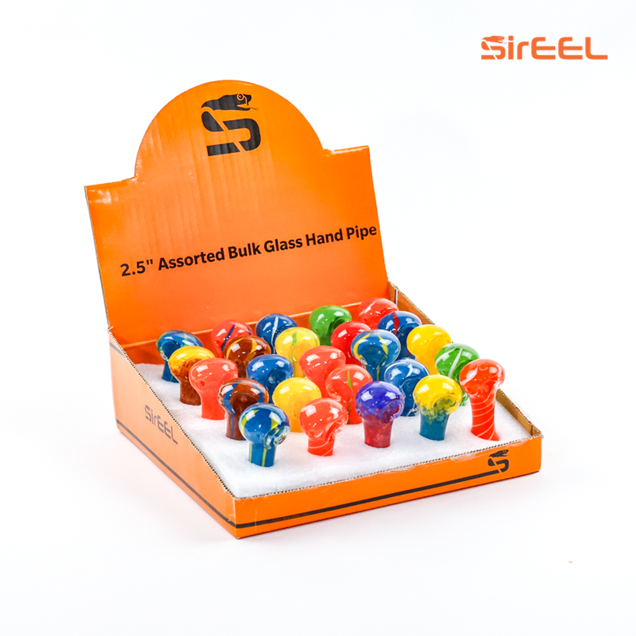 Photograph of product: 2.5" SirEEL Bulk Glass Hand Pipes | Assorted Colors