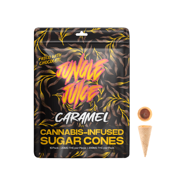 Photograph of product: Jungle Juice - Caramel - Edible Cones - 200mg