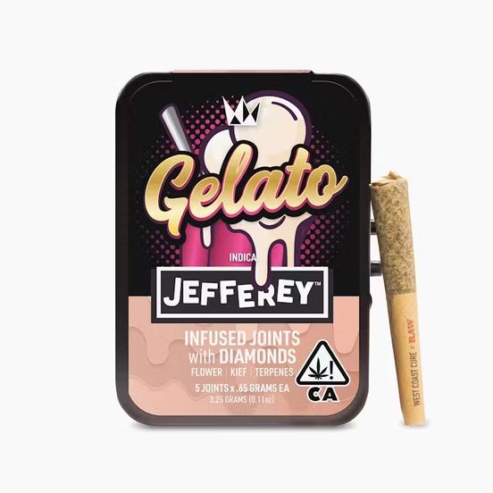 Photograph of product: Gelato - Jefferey Infused Joint 5 Pack - 