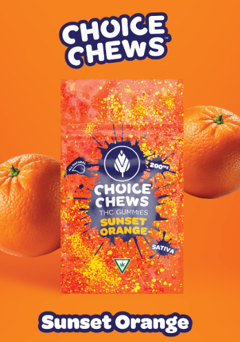 Photograph of product: Choice Chews Sunset Orange 200mg