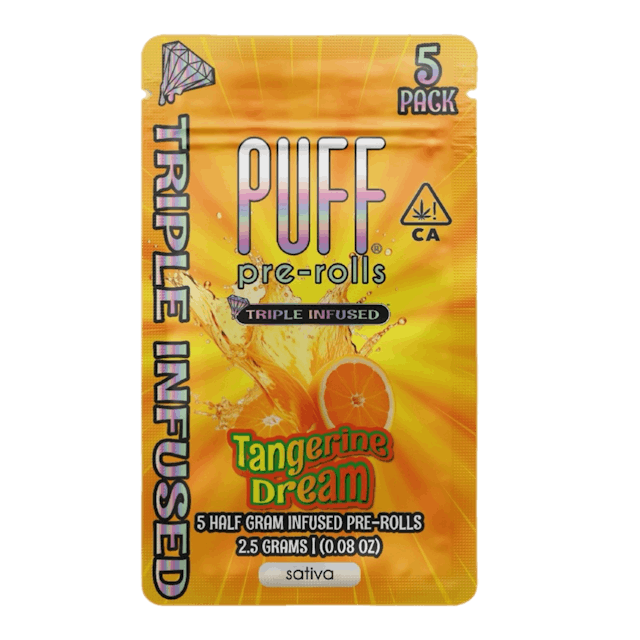 Photograph of product: Tangerine Dream Infused Pre-Roll 5pk 2.5g - 