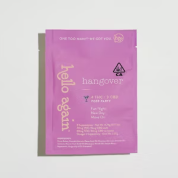 Photograph of product: HANGOVER 4:3 POST-PARTY RELIEF SUPPOSITORY 2 PACK