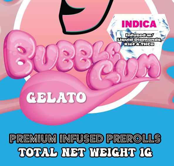 Photograph of product: Bubblegum Gelato - Infused Pre-roll