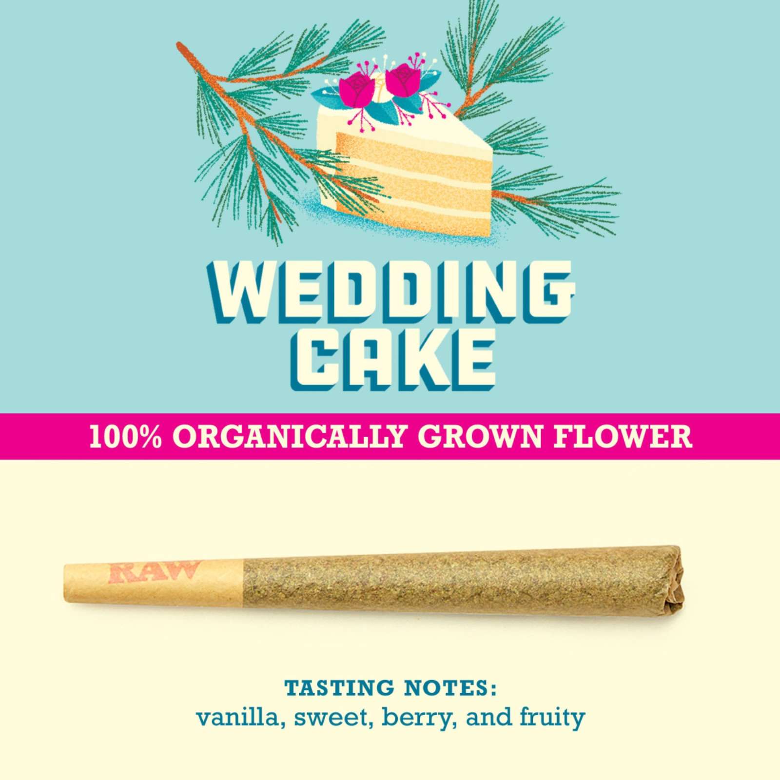 Photograph of product: Wedding Cake (1.0g Pre-Rolled Joint)
