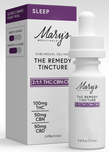 Photograph of product: Mary's Medicinals - Tincture - 2:1:1 Remedy Sleep - 100mg/50mg/50mg