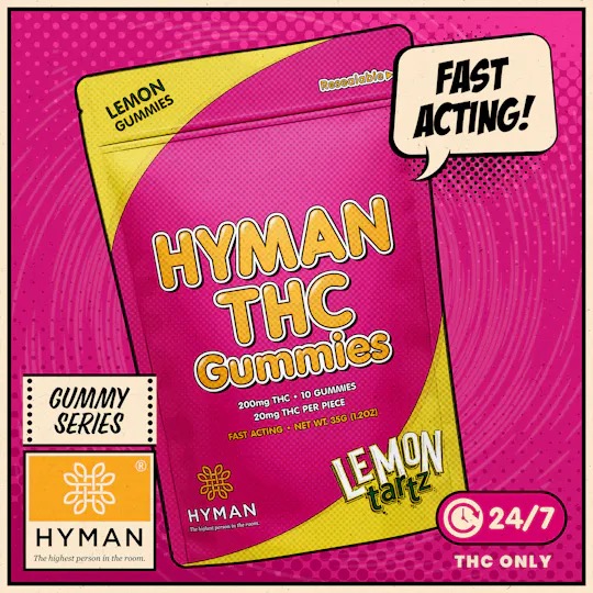 Photograph of product: Hyman - Gummies - Lemon Tartz - 200mg - 10pk