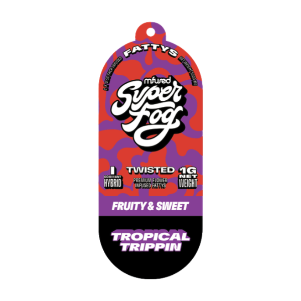 Photograph of product: Super Fog Twisted Tropical Trippin Infused Fattys .5g 2pk