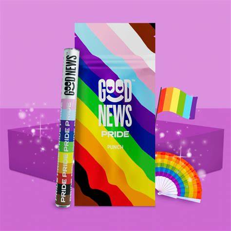 Photograph of product: Good News - Pride Punch - Disposable Pen - Oui'd - 500mg