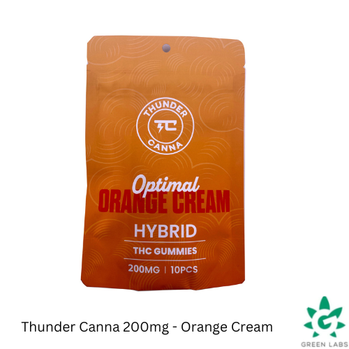Photograph of product: (REC) Thunder Canna 200mg - Optimal Orange Cream