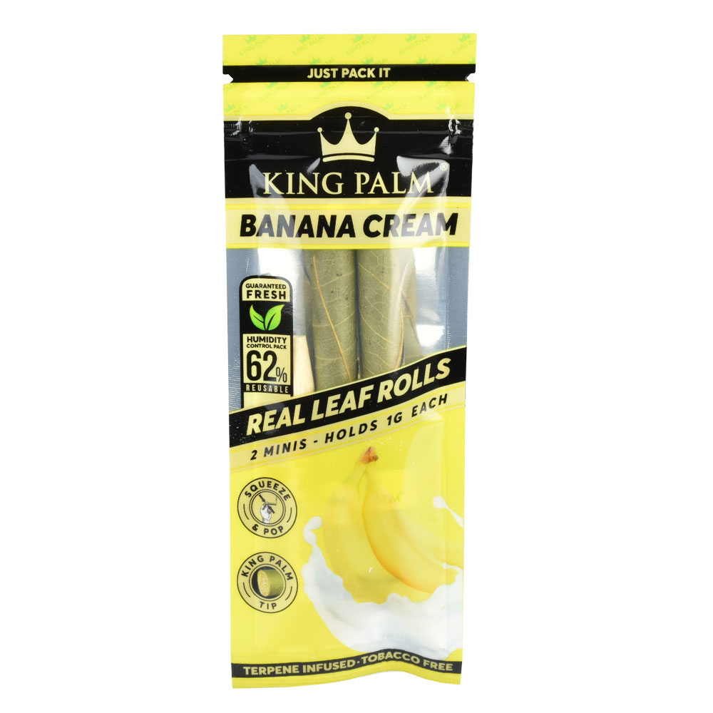 Photograph of product: King Palm Mini Leaf Cones 2pk - Banana Cream