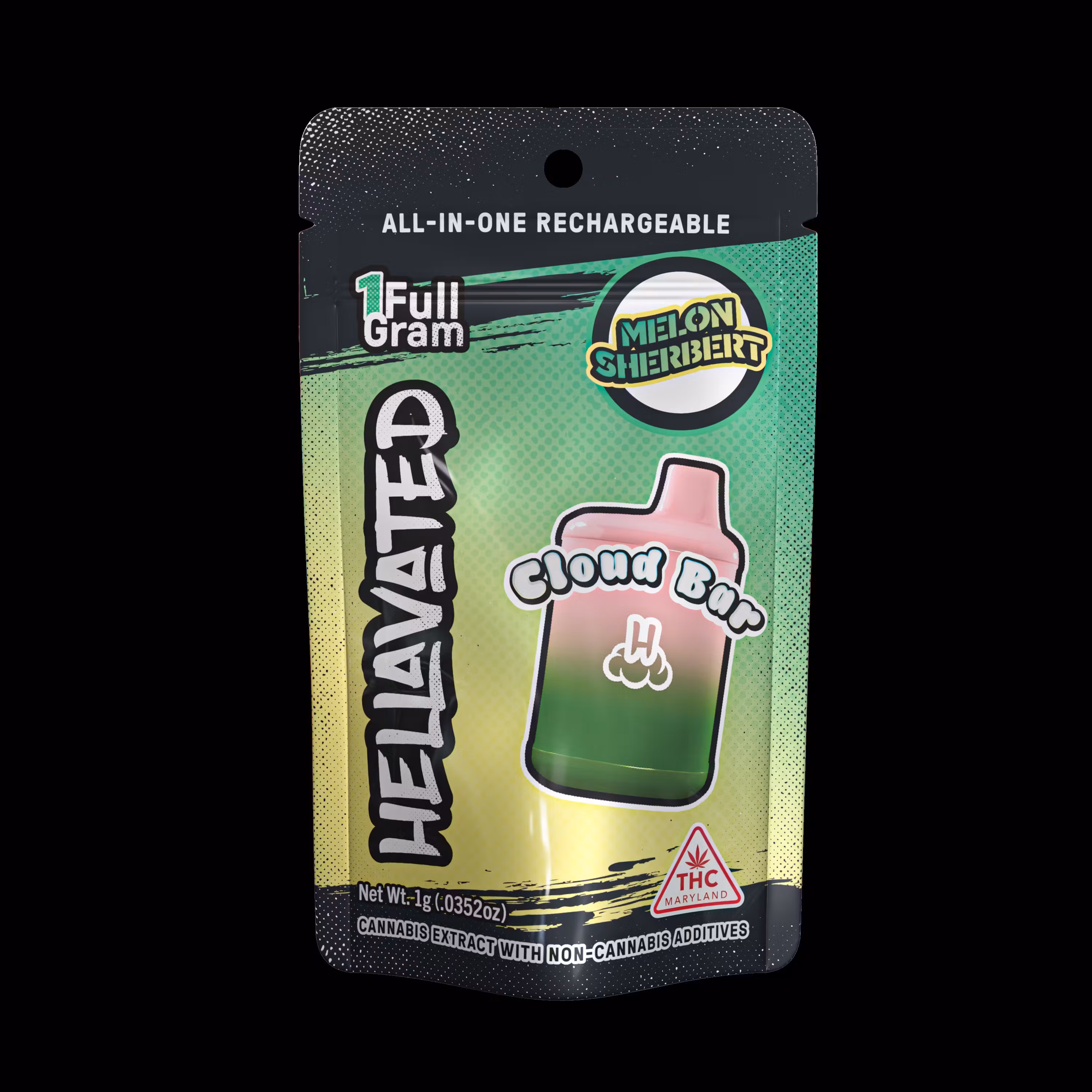 Photograph of product: Melon Sherbet [Disposable Pen-1g] || Hellevated