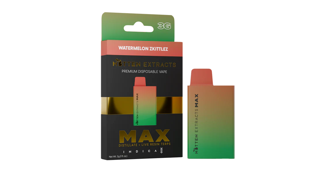 Photograph of product: MITTEN EXTRACTS MAX | WATERMELON Z - PLUS DISPOSABLE Oui'd