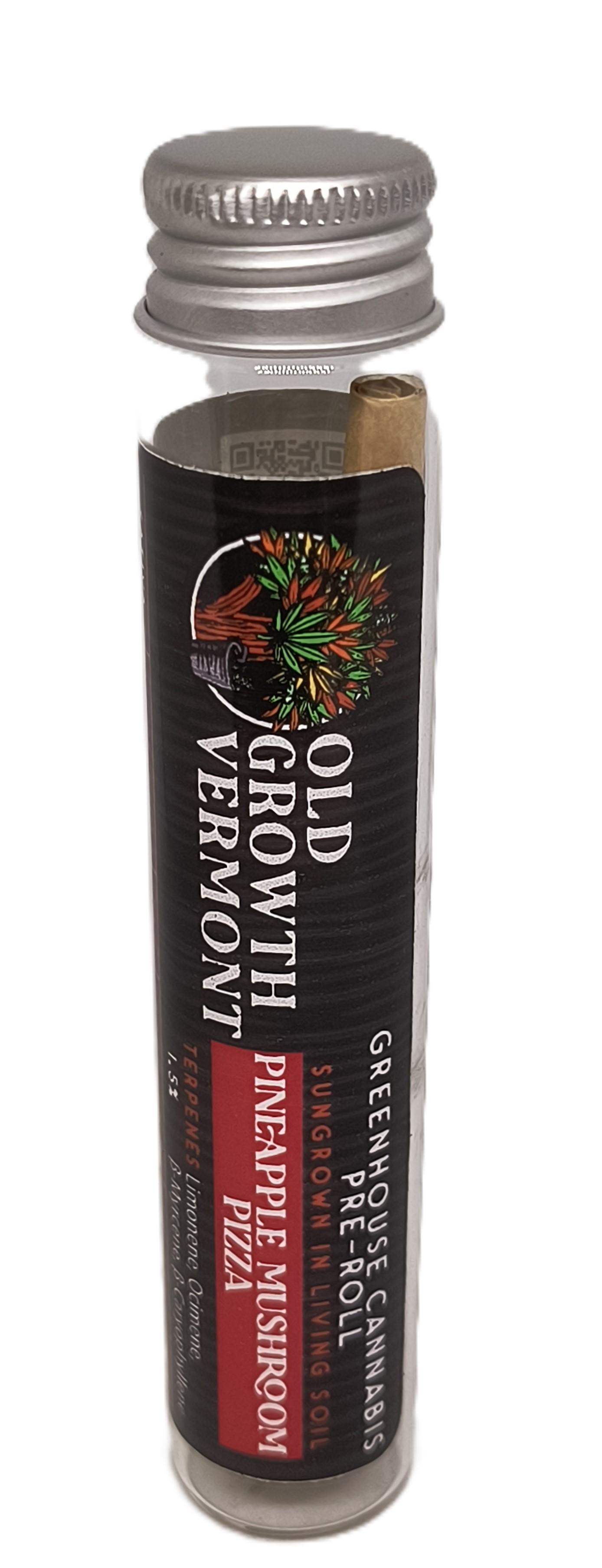 Photograph of product: Pineapple Mushroom Pizza Pre-Roll | Old Growth