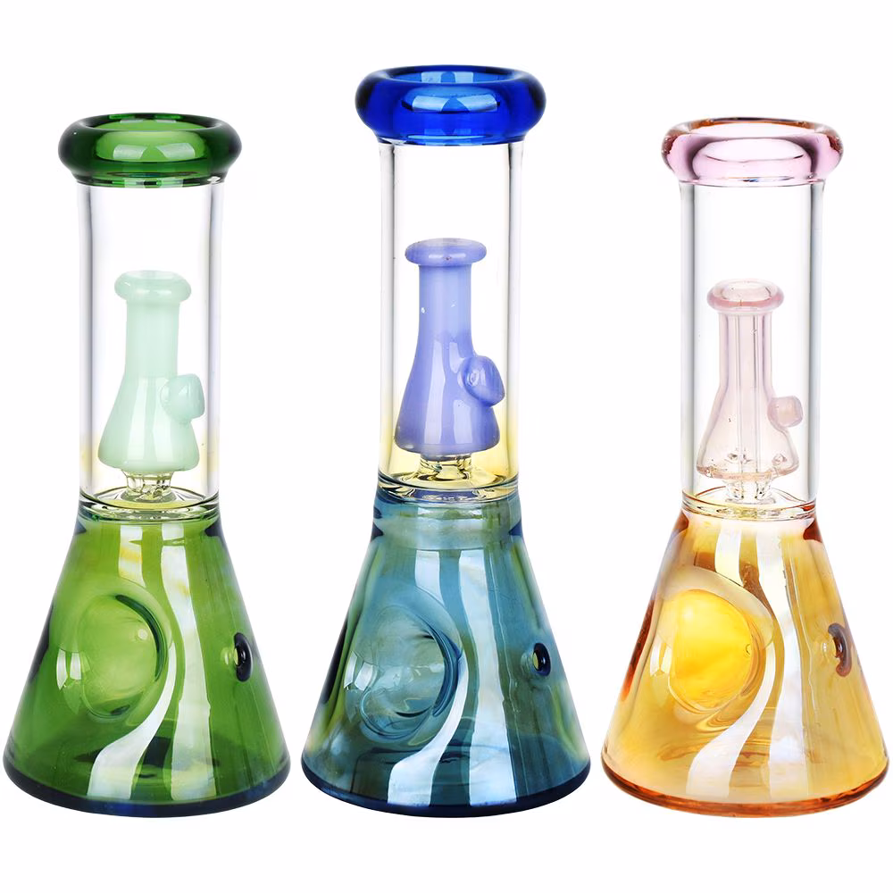 Photograph of product: Beaker Perc Glass Hand Pipe - 6.5"
