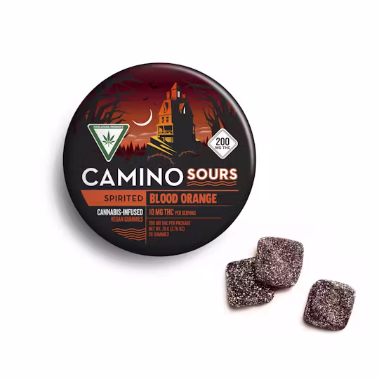 Photograph of product: Camino Sours - Blood Orange - 200mg Gummies (20x10mg)