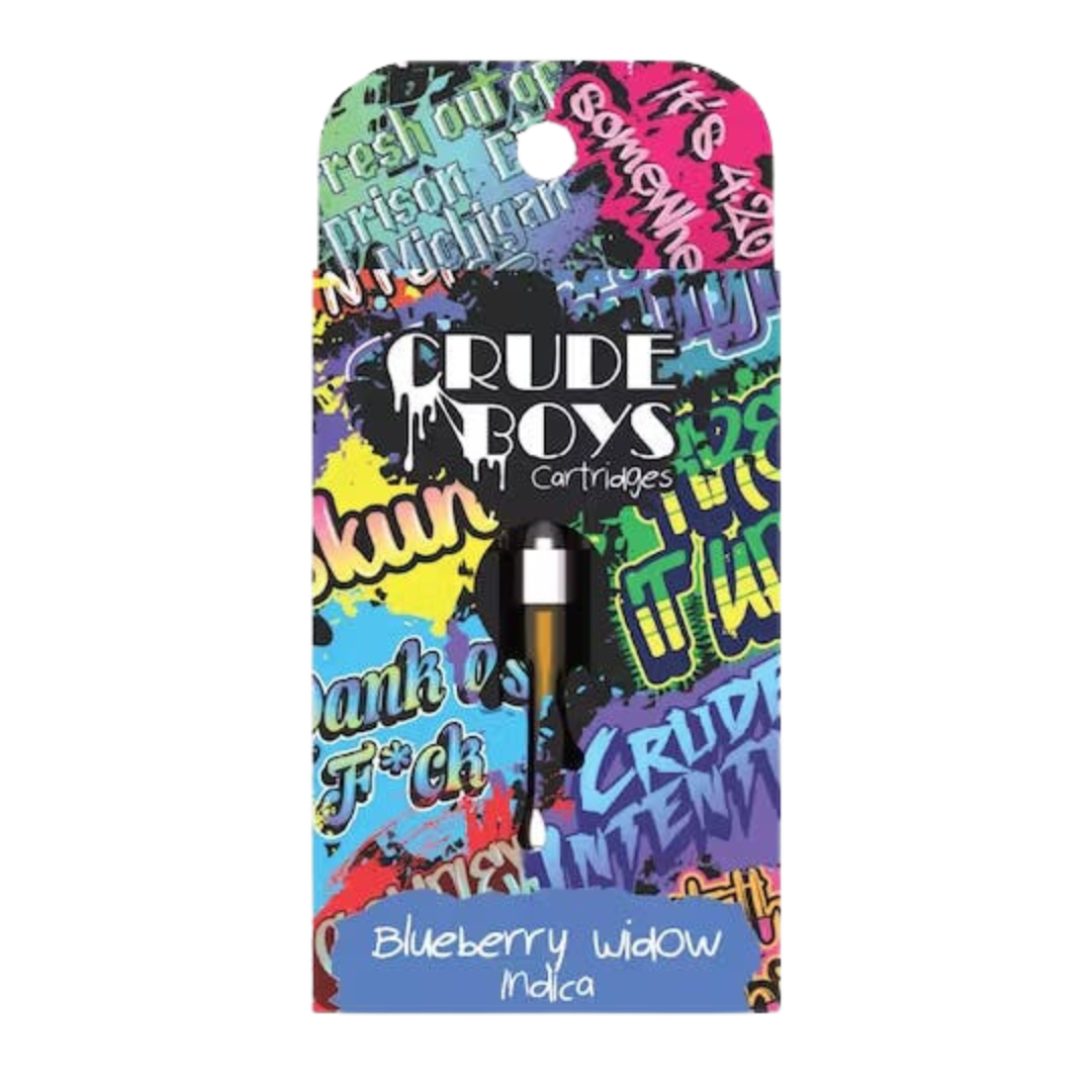 Photograph of product: Crude Boys - 1g 510 Cart - Blueberry Widow