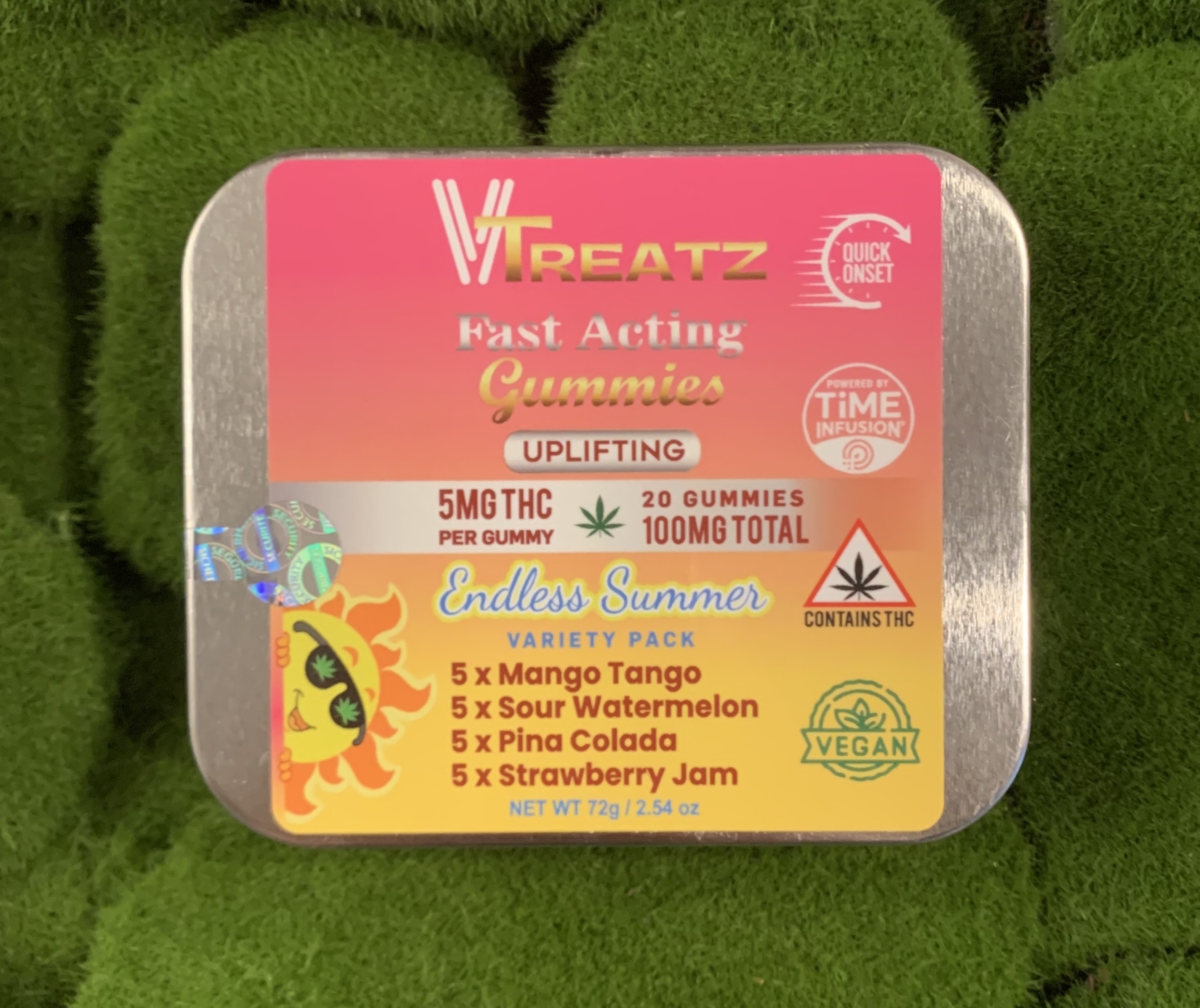 Photograph of product: 100mg Edible Pack | Endless Summer Gummy Variety Pack | VTreatz