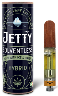 Photograph of product: JETTY VAPE CART SOLVENTLESS  0.5G au chocolat BURGER $40 | NON-OUID! ACCESSORY $8 | OUID! GOOD $2 | EXCISE TAX $0.38