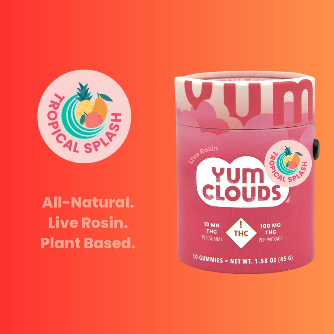 Photograph of product: Tropical Splash Live Rosin (S) Gummies - 100MG