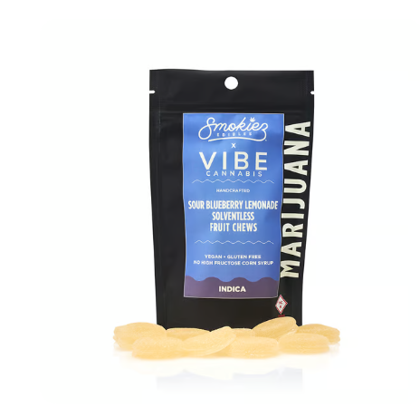 Photograph of product: SMOKIEZ - GUMMIES ROSIN - 100MG - SOUR BLUEBERRY LEMONADE - Oui'd