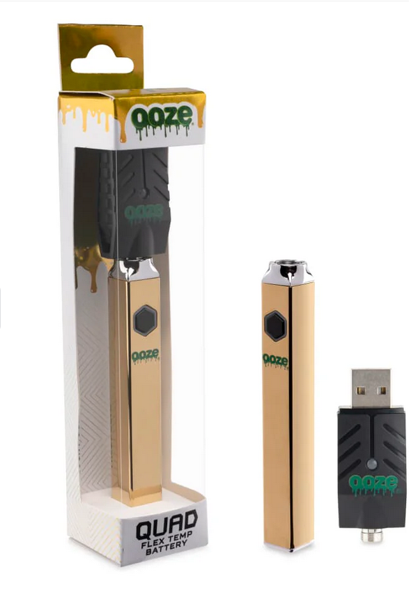 Photograph of product: Ooze | Quad 510 Battery | Gold