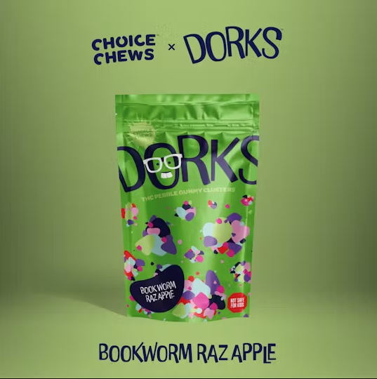 Photograph of product: Choice 200mg Dorks - Book Worm Raz Apple