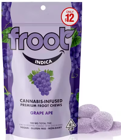 Photograph of product: Grape Ape [I] - 100MG Gummies 10PK