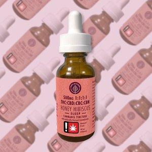 Photograph of product: Hapy Kitchen - 1:1:1:1 Quad Honey Hibiscus Sleep Tincture 2000mg