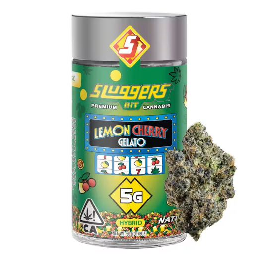 Photograph of product: Sluggers Hit Lemon Cherry Gelato Hybrid Flower - 3.5g