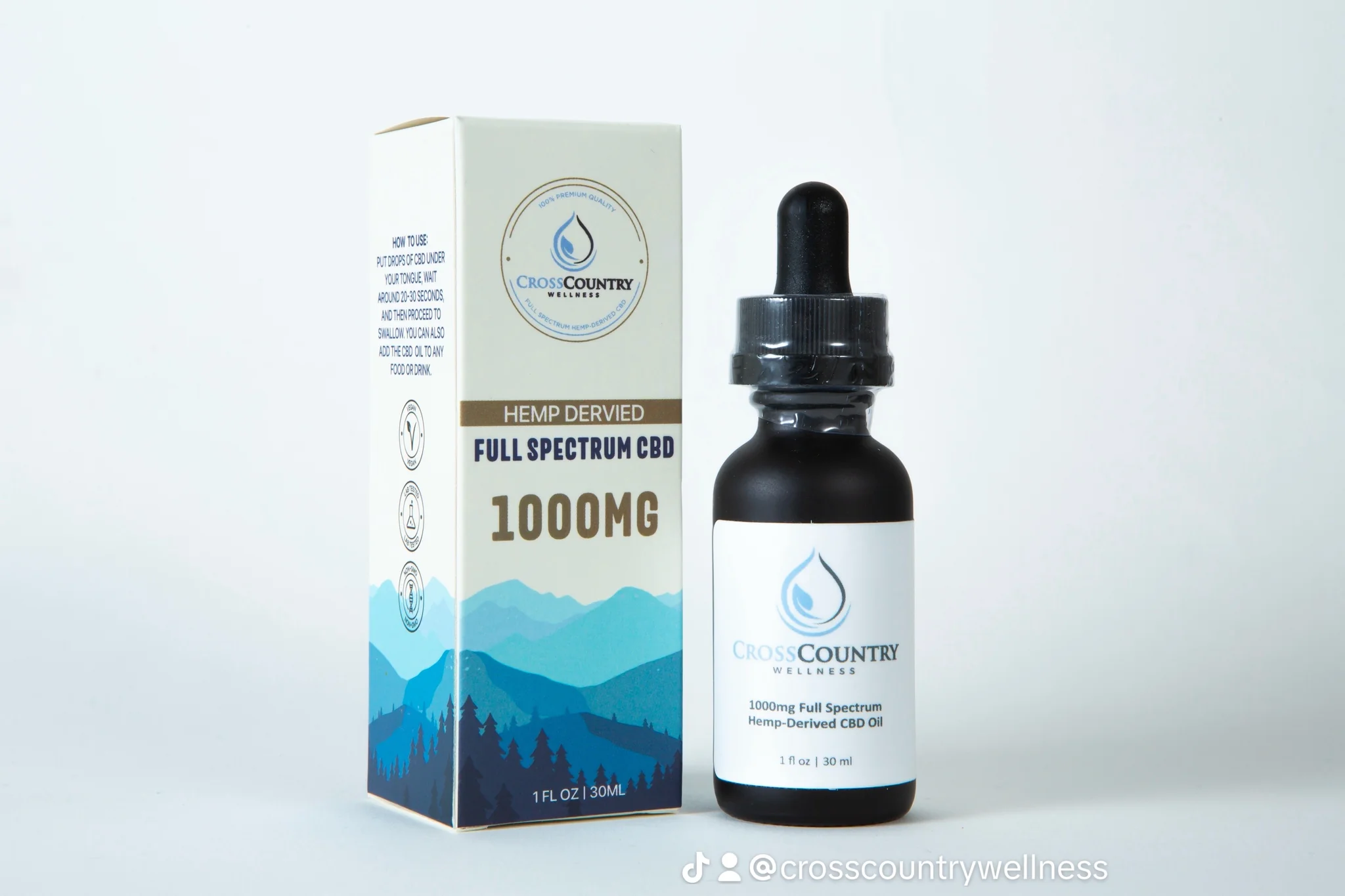 Photograph of product: Cross Country Wellness Full Spectrum CBD Tincture