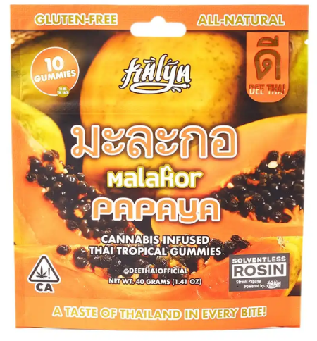 Photograph of product: Dee Thai | Papaya Gummies 100mg   100 Mg
