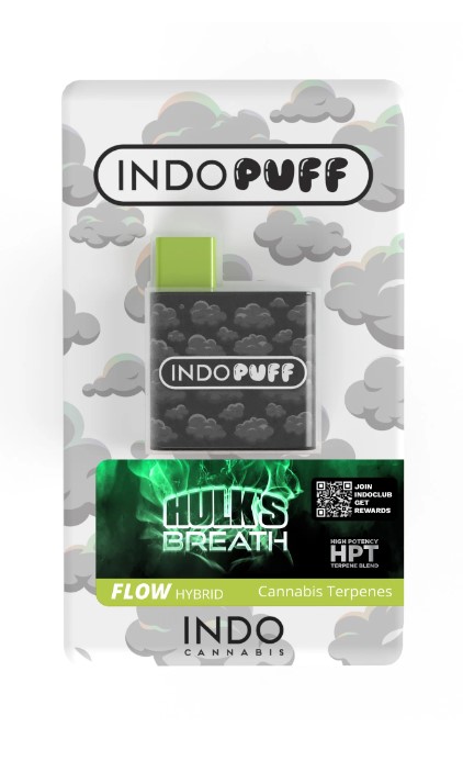 Photograph of product: IndoPuff | Hulks Breath Disposable | .9g