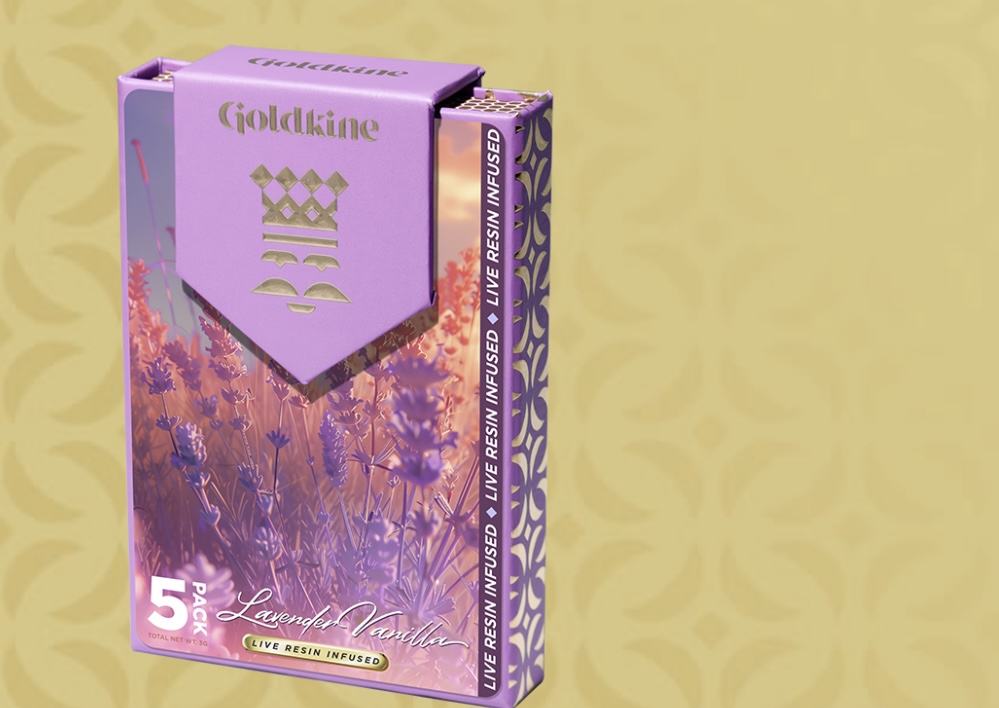 Photograph of product: AU Goldkine: Lavender Vanilla Live Resin Infused (.6g x 5) 5-Pack