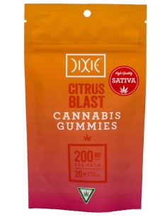 Photograph of product: Dixie Gummy Fast Acting - Citrus Blast 200mg