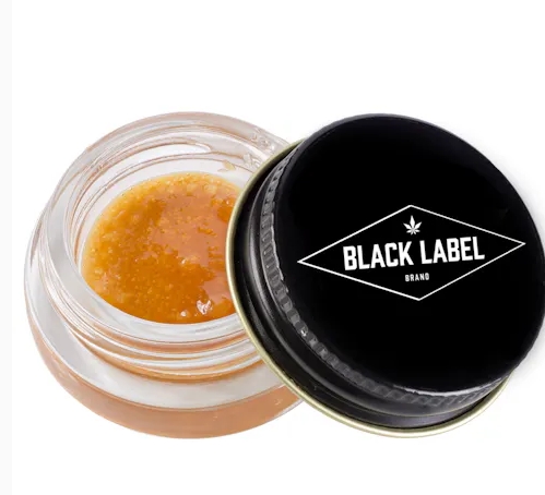 Photograph of product: Black Label Concentrate 1g Cured Resin- Purple Milk (Sugar)