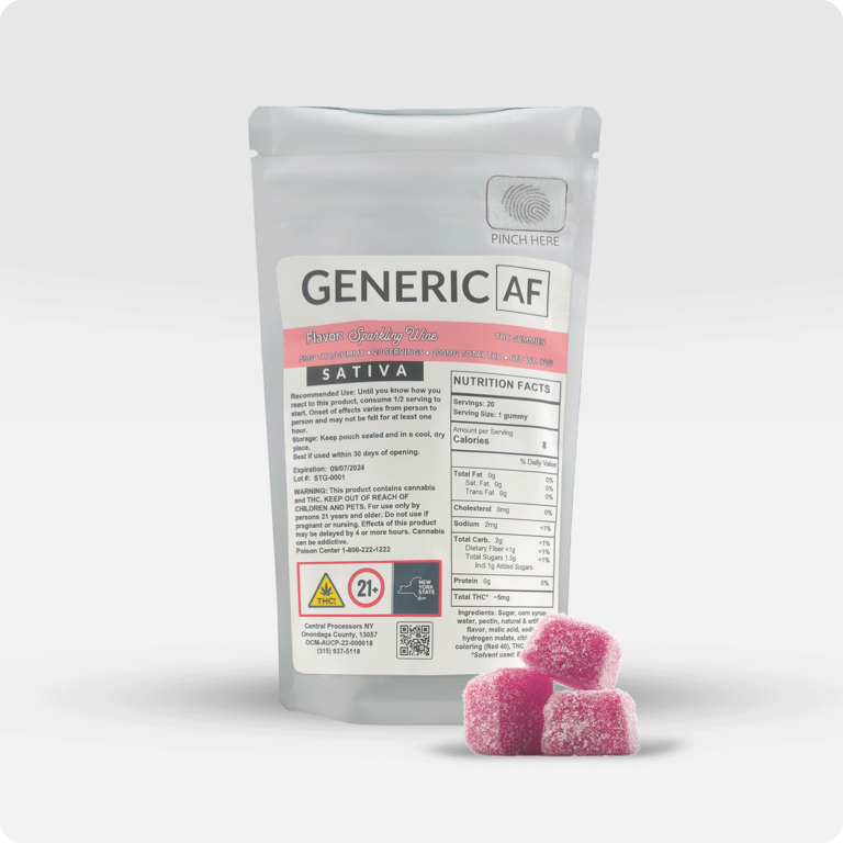 Photograph of product: Generic AF - Sparkling WIne - 20ct Gummies