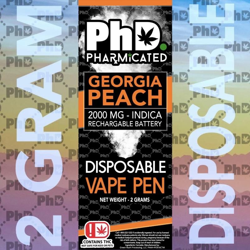 Photograph of Product: Pharmicated- Disposable Vape-Georgia Peach